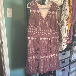 Elegant Lace Overlay Dress